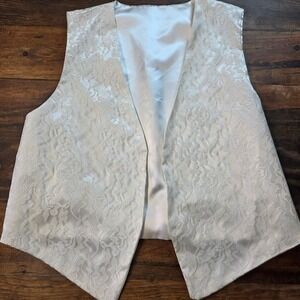 Lace Vest Women's Med Ivory Formal‎ Wedding Elegant Party Satin Back handmade